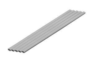 ウェーブ マテリアルシリーズ プラ材料 グレー 細長丸パイプ 4×8mm 5本入 ホビー用素材 OM-422
