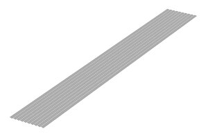 ウェーブ マテリアルシリーズ プラ材料 グレー 細切り板 0.3×3.0mm 10本入 ホビー用素材 OM-463
