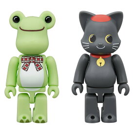 BE@RBRICK かえるのピクルス & NY@BRICK 黒ねこ ピエール 100% 2体セット 各全高約70/65mm ノンスケール塗装済み 完成品 フィギュア