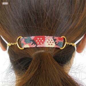 京・西陣柄マスク留め いちご PB-210