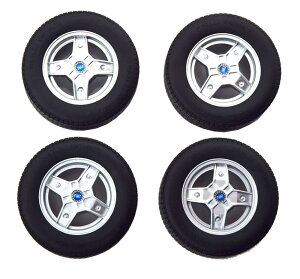KK scale 1/12 Fiat 500F Tire Set with rims Abarth