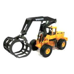 Cararama Volvo L180C �e�B���o�[�O���b�v���[ �g�ݗ��čς� �C�G���[ �O���[