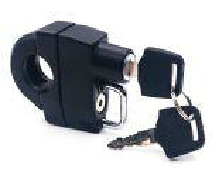 J&C (ジェイアンドシー) 車体取り付け式 JC-084HLW ヘルメットロック本体+ワイヤー ブラック