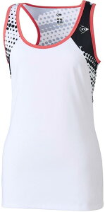ダンロップ (DUNLOP) テニスウェア バドミントン レディース タンクトップゲームシャツ 吸水 速乾 UVカット ストレッチ DAP1465W 2024FW ホワイト L