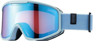 ゴーグル 眼鏡対応 ダブルレンズ 曇り止め マットアッシュブルー