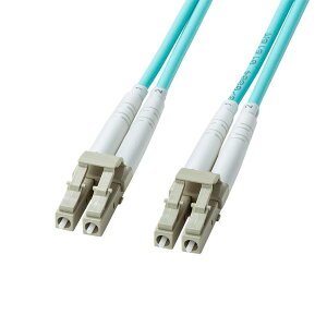 サンワサプライ 補強メガネ型光ファイバケーブル マルチOM3・LC×2-LC×2・2m HKB-HOM3LCLC-02