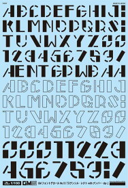 GM-821 1/100 フォントデカール No.13「ステンシル・レクト with ナンバー -dp-」【ブラック】汎用 水転写デカール グッドマークデカール MYK DESIGN [アシタのデカール]