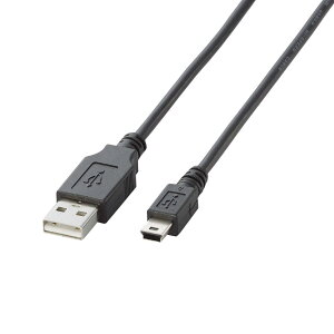�G���R�� USB�P�[�u�� �yminiB�z USB2.0 (USB A �I�X to miniB �I�X) �m�[�}�� 1m �u���b�N U2C-M10BK