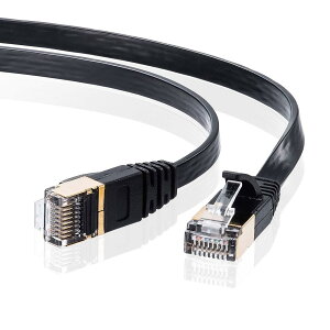�T�����T�v���C LAN�P�[�u�� CAT7 (5m) �t���b�g �c���܂�h�~ RJ45�R�l�N�^ 10Gbps/600MHz �M�K�r�b�g �C�[�T�l�b�g�P�[�u�� �u���b�N KB-FLU7-05BK