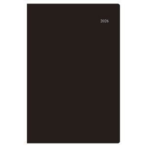 ダイゴー 手帳 2026 スケジュール帳 アポイント マンスリー ブロック チャート 一覧タイプ B6対応 ブラック E1688 2026年 1月始まり