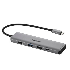GR USB-C nu hbLOXe[V 5-in-1 PD 140WΉ USB-C×2 USB-A×3 HDMI 4K60Hz Vo[ DST-050BP1SV