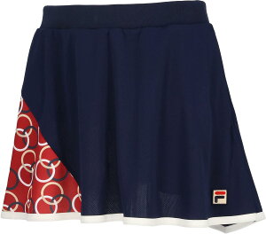 FILA TENNIS(フィラ テニス) テニス レディース スカート スコート 吸水速乾機能 UVカット加工 EL0202 フィラネイビー S