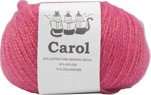 元廣 SKI YARN (スキー毛糸) 手編み 毛糸 キャロル 中細 COL. 557 ストロベリー 系 イタリア製 約50g 203m