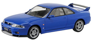 青島文化教材社 1/32 楽プラ スナップキット No.21-BE ニッサン R33 スカイライン GT-R ブルー 色分け済みプラモデル (自動車)