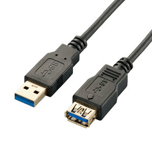 �G���R�� USB�P�[�u�� ���� USB3.0 (USB A �I�X to USB A ���X) �X���� 2m �u���b�N USB3-EX20BK
