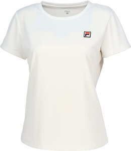 FILA TENNIS(フィラ テニス) テニス レディース 半袖 シャツ グラフィックTシャツ 吸汗速乾 UVカット EL0221 オフホワイト XL