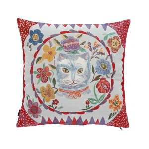Nathalie Lete �i�^���[���e Cushion cover Blue cat