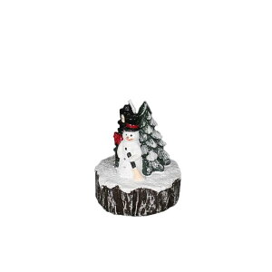 DULTON Snowman on tiny log candle