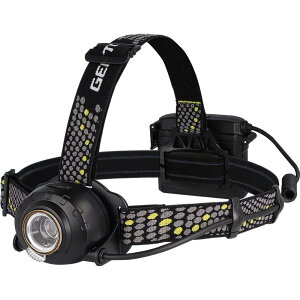 GENTOS HEAD WARS�V���[�Y LED�w�b�h���C�g ���P�x�`�b�v�^�C�v���FLED IP64 �ő�800lm ��p�[�d�r(�t��)/���d�r(�P3�`�A���J���d�r×4�{�ʔ�)���p HW-K634H