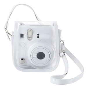 �G���R�� instax mini 12�p(�`�F�L) �J�����P�[�X �N���A �z���C�g IC-CCM12WH