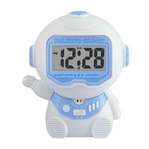 Time Piece �^�C���s�[�X �g�[�L���O�N���b�N �{�^���������ƌ��ݎ�������{��œǂݏグ �z���C�g×�u���[ TPC103-WB