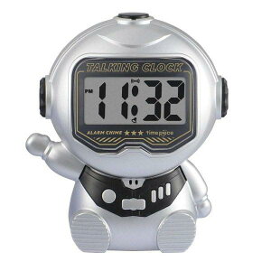 Time Piece �^�C���s�[�X �g�[�L���O�N���b�N �{�^���������ƌ��ݎ�������{��œǂݏグ �V���o�[×�u���b�N TPC103-SB