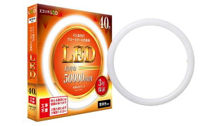�G�R���J LED�u���� 40�^ 40�` �d���F(3000K) 2300lm �H���s�v �������̏Ɩ����ȒP��LED�� �O���[�X�^�[�^��(FCL�u������p) ECL-FCL40YL