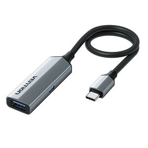 VENTION USB-C Male to USB-A Female PD �d���A�_�v�^�[ 15cm �A���~�j�E�������^�C�v �O���[ CC-1474