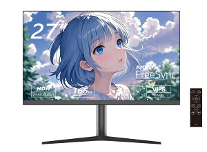 WIS 27�C���` QHD165Hz�Q�[�~���O���j�^�[ �����xQUADHD�t������ �ڂւ̕��S�����炰��t���b�J�[�t���[�݌v 27QS165H