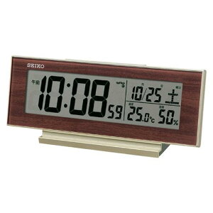 �Z�C�R�[�N���b�N(Seiko Clock) �ڊo�܂����v �u�����v �i�`������ �e�[�u���N���b�N �d�g �f�W�^�� �J�����_�[ ���x ���x �\�� ��ł������� �펞�_�� �����F�p�[���E�ꕔ�ؖ� 82×206×51mm SQ325B