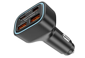 4�|�[�g�}���[�d�� DC12V/24 �J�[�`���[�W���[ Type-A�|�[�g Type-C�|�[�g iPhone �}���[�d �ߓd���ی��H���� �A�[�N�X X-378