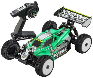 ���� (Kyosho) 1/8 �u���V���X�p���[�h 4WD ���[�V���O�o�M�[ ���f�B�Z�b�g �C���t�@�[�m MP10e �J���[�^�C�v1 �O���[�� �d�����W�I�R���g���[�� 34113T1S