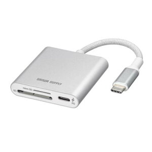 USB3.2�J�[�h���[�_�[(USBPD�[�d�Ή�/TypeC) ��W52×D50×H11mm