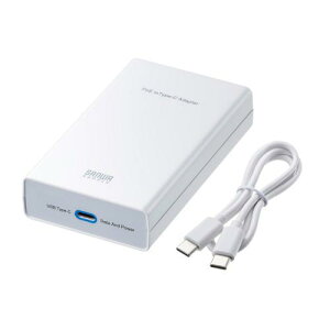 PoE�[USBType�[C�ϊ��A�_�v�^�[ �z���C�g W100×D60×H20mm