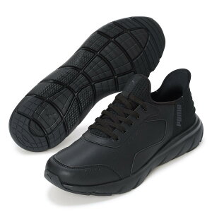 SOFTRIDE �t���b�N�X LSL EASE IN ���C�h 26�N�t�ăJ���[ PUMA Black/Flat Dark Gray(01) �T�C�Y:255