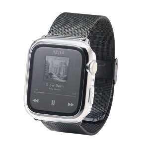 �G���R�� Apple Watch �ی�P�[�X 44mm [Apple Watch SE3/SE2/SE �Ή�] �t���J�o�[�P�[�X �����K���X 10H �w��h�~ ��U�h�~ �|���J�[�{�l�[�g�f�� ���� �N���A AW-25DFCGCR