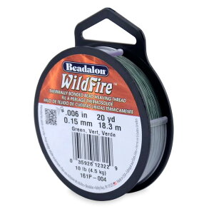 �זL�g���[�f�B���O Beadalon(�r�[�_����) WildFire (���C���h�t�@�C���[) �r�[�Y�X�e�b�`��p�� �O���[�� 0.15mm 161P-004