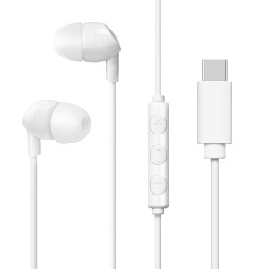 TOPLAND�g�b�v�����h USB Type-C �C���z�� �w�b�h�z�� �ʘb�}�C�N�t�� �����R������ �L�� �X�e���I 1.2m iPhone 15 16 17 Android �X�}�[�g�t�H�� �g�ѓd�b �z���C�g �� AUCMSH1-WT