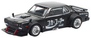 POP RACE 1/64 SKYLINE GT-R DRIFT (HAKOSUKA) - COCA COLA ZERO JP BLACK CHROME �����i PR640161