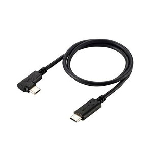 �G���R�� USB Type C �P�[�u�� 0.5m 60W ���炩 L���R�l�N�^ USB PD�Ή� �����[�d �f�[�^�ʐM iPhone �[�d �u���b�N U2C-CCLY05NBK