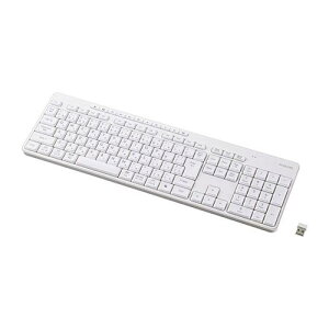 �G���R�� 2.4GHz�É��t���L�[�{�[�h �z���C�g TK-QT11FDMWH