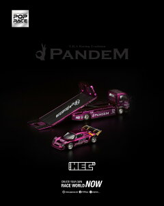 PR640477 / PR640489 POP RACE 1/64 PANDEM LOTUS ELISE PURPLE CHROME TRUCK SET