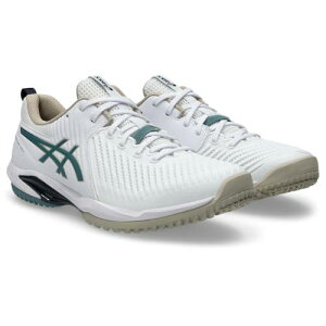 [�A�V�b�N�X] �e�j�X�V���[�Y PRESTIGE NEO OC WHITE/FOGGY TEAL 23.0 cm 2E
