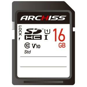 ARCHISS SDJ[h 16GB SDHCJ[h UHSXs[hNX1 Video Speed Class 10 AS-016GSD-SU1