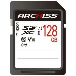 ARCHISS SDJ[h 128GB SDXCJ[hUHSXs[hNX1 Video Speed Class 10 AS-128GSD-SU1