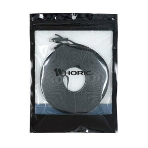 HORIC LAN�P�[�u�� UTP �J�e�S���[6A CAT6A�Ή��̔��^�̃t���b�g�^�C�v 15m �u���b�N LC150-133FB