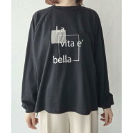 epidemique ロゴ箔プリントロングTシャツ ブラック F(フリー)