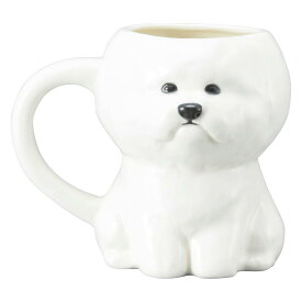 かわいい食器 マグカップ ビションフリーゼ ダイカット 動物 食器 犬 約340ml