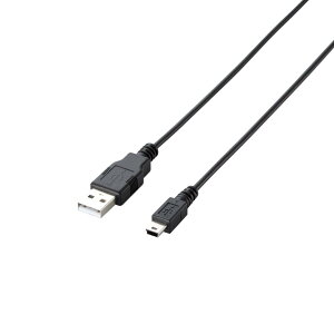 �G���R�� RoHS�w�ߏ���&���z���p�b�P�[�W �G�RUSB�P�[�u�� USB2.0 A-miniB�^�C�v 0.5m �u���b�N U2C-JM05BK