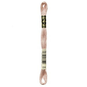 12 Pack DMC 6-Strand Embroidery Cotton 8.7yd-Very Light Shell Pink 117-224